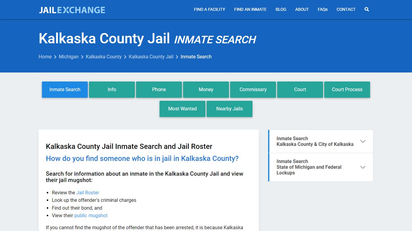 Inmate Search: Roster & Mugshots - Kalkaska County Jail, MI